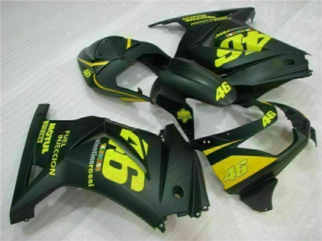 Discount 2008-2012 Black Yellow 46 Kawasaki EX250 Motorcycle Fairings Kit Canada Discount 2008-2012 Black Yellow 46 Kawasaki EX250 Motorcycle Fairings Kit Canada