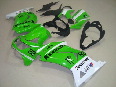 Discount 2008-2012 Kawasaki Ninja ZX250R Motorcycle Fairings MF3606 - Green And White Canada