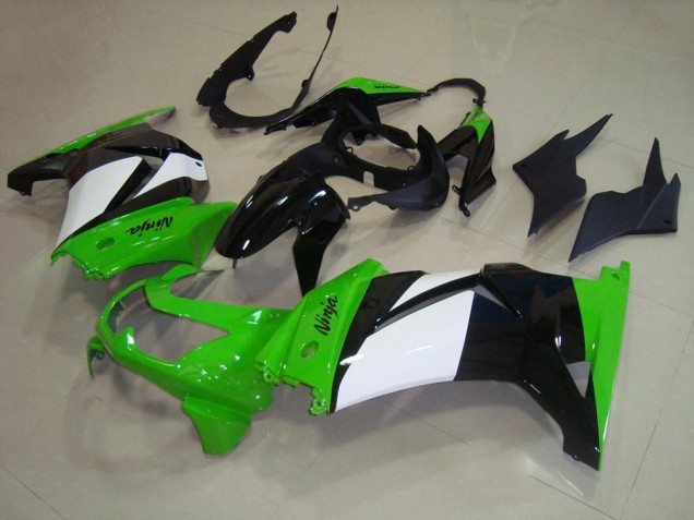 Discount 2008-2012 Green White Black Kawasaki ZX250R Replacement Motorcycle Fairings Canada Discount 2008-2012 Green White Black Kawasaki ZX250R Replacement Motorcycle Fairings Canada