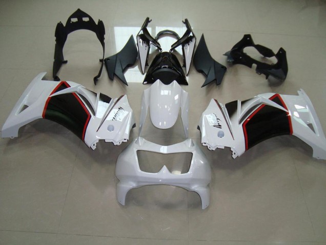 Discount 2008-2012 Pearl White Black Kawasaki ZX250R Motorcycle Fairings Canada Discount 2008-2012 Pearl White Black Kawasaki ZX250R Motorcycle Fairings Canada