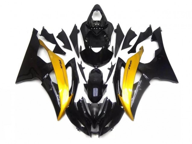 Discount 2008-2016 Black Gold Yamaha YZF R6 Motorcycle Fairing Kits Canada Discount 2008-2016 Black Gold Yamaha YZF R6 Motorcycle Fairing Kits Canada