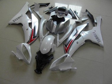 Discount 2008-2016 Pearl White Silver Yamaha YZF R6 Moto Fairings Canada