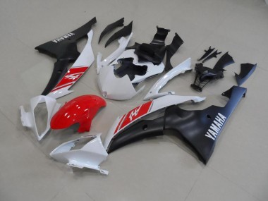 Discount 2008-2016 White and Matte Black Yamaha YZF R6 Moto Fairings Canada