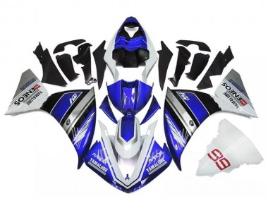Discount 2009-2011 Yamaha YZF R1 Motorcycle Fairings MF2068 - White Blue Silver Canada