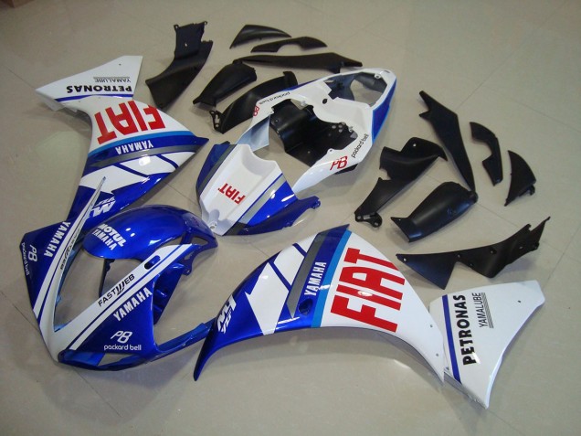 Discount 2009-2011 Blue White Fiat Yamaha YZF R1 Replacement Motorcycle Fairings Canada Discount 2009-2011 Blue White Fiat Yamaha YZF R1 Replacement Motorcycle Fairings Canada