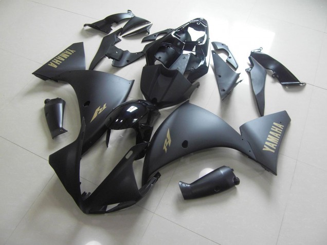 Discount 2009-2011 Matte Black Gold Sticker Yamaha YZF R1 Motorcycle Fairings Kits Canada Discount 2009-2011 Matte Black Gold Sticker Yamaha YZF R1 Motorcycle Fairings Kits Canada