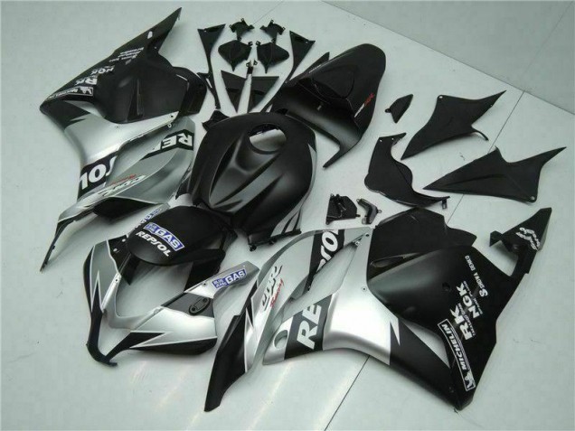 Discount 2009-2012 Black Silver Repsol Honda CBR600RR Motorcycle Fairings Kits Canada Discount 2009-2012 Black Silver Repsol Honda CBR600RR Motorcycle Fairings Kits Canada