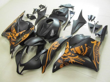 Discount 2009-2012 Matte Black Orange Sticker Honda CBR600RR Motorcycle Fairings Canada