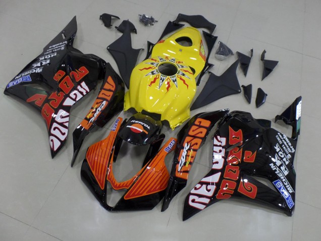 Discount 2009-2012 Yellow Rossi Race Honda CBR600RR Motorcycle Fairings Kits Canada Discount 2009-2012 Yellow Rossi Race Honda CBR600RR Motorcycle Fairings Kits Canada