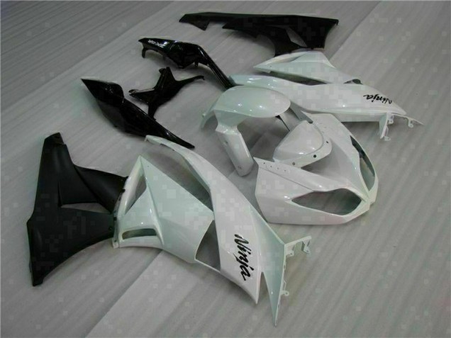 Discount 2009-2012 White Black Kawasaki ZX6R Motorcycle Fairings Kits Canada Discount 2009-2012 White Black Kawasaki ZX6R Motorcycle Fairings Kits Canada