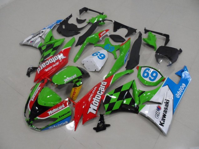 Discount 2009-2012 Motocard Kawasaki ZX6R Motorcycle Fairings Kits Canada