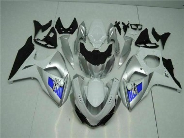 Discount 2009-2016 Suzuki GSXR 1000 Motorcycle Fairings MF1850 - Silver White Canada