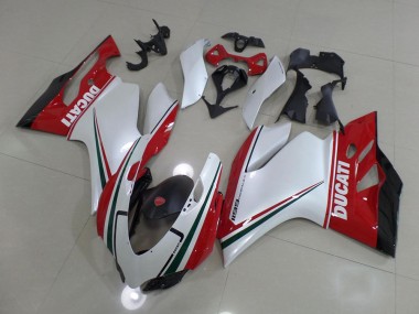 Discount 2011-2014 White Red Ducati 1199 Motorcycle Fairing Kits Canada