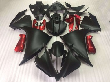 Discount 2012-2014 Matte Black Glossy Red Yamaha YZF R1 Moto Fairings Canada