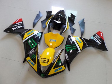 Discount 2012-2014 Yellow Black Monster Yamaha YZF R1 Replacement Fairings Canada