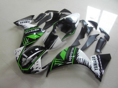 Discount 2012-2014 White Green Monster Yamaha YZF R1 Moto Fairings Canada