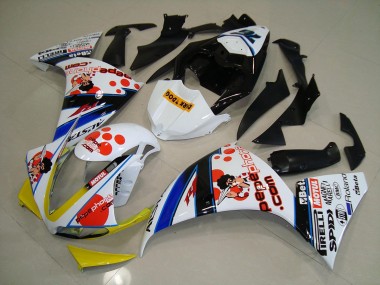 Discount 2012-2014 White Black Pepe Phone Yamaha YZF R1 Motorcycle Fairings Kit Canada