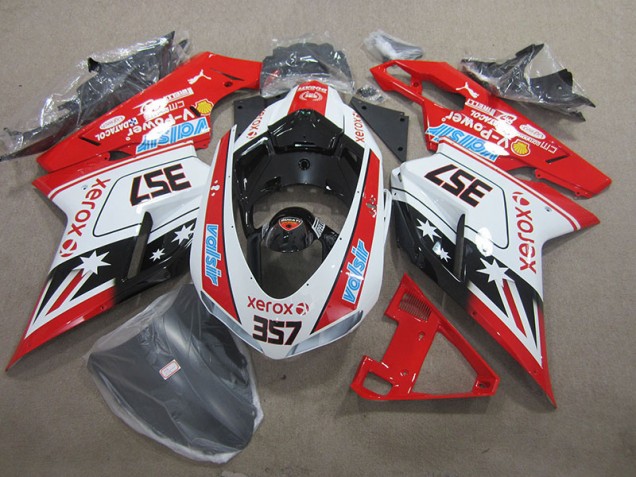 Discount 2007-2014 Red White Xerox 357 Ducati 1098 Moto Fairings Canada Discount 2007-2014 Red White Xerox 357 Ducati 1098 Moto Fairings Canada