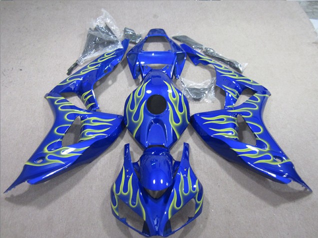 Discount 2006-2007 Blue Green Flame Honda CBR1000RR Motorcycle Fairings Canada Discount 2006-2007 Blue Green Flame Honda CBR1000RR Motorcycle Fairings Canada