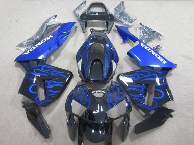 Discount 2005-2006 Black Blue Flame Honda CBR600RR Bike Fairings Canada