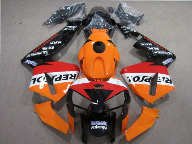 Discount 2005-2006 Orange Red Black Repsol Honda CBR600RR Motorbike Fairing Kits Canada Discount 2005-2006 Orange Red Black Repsol Honda CBR600RR Motorbike Fairing Kits Canada