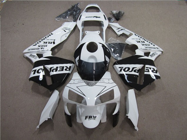 Discount 2005-2006 White Black Repsol Honda CBR600RR Motorcycle Fairings Canada Discount 2005-2006 White Black Repsol Honda CBR600RR Motorcycle Fairings Canada