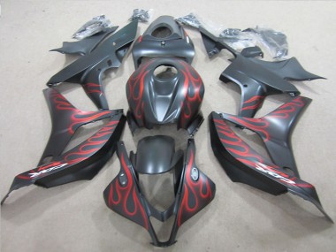 Discount 2007-2008 Black with Red Flame Honda CBR600RR Motorcycle Fairings Canada
