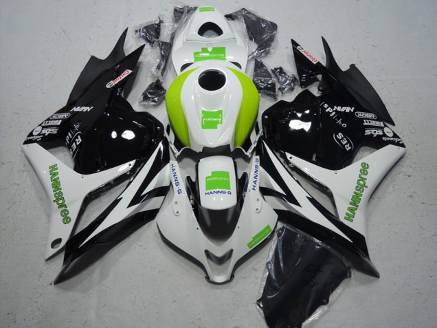 Discount 2009-2012 Black White Green Hannspree Honda CBR600RR Motorcycle Fairing Kit Canada Discount 2009-2012 Black White Green Hannspree Honda CBR600RR Motorcycle Fairing Kit Canada