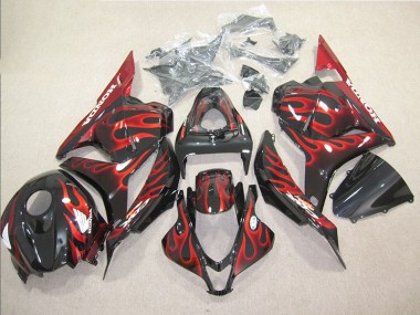 Discount 2009-2012 Black Red Flame Honda CBR600RR Bike Fairings Canada