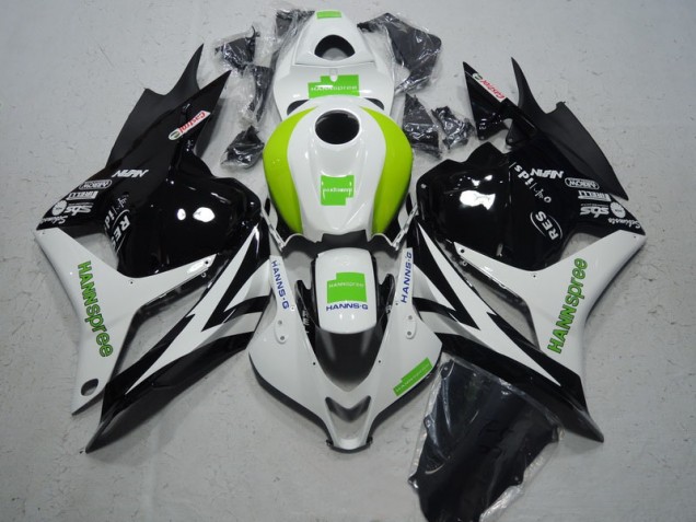 Discount 2009-2012 Black White Green Hannspree Honda CBR600RR Moto Fairings Canada Discount 2009-2012 Black White Green Hannspree Honda CBR600RR Moto Fairings Canada