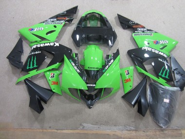 Discount 2003-2005 Black Green 3M Monster Kawasaki ZX10R Replacement Motorcycle Fairings Canada