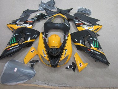 Discount 2006-2007 Black Yellow Touch4 Monster Kawasaki ZX10R Motorcycle Fairing Canada