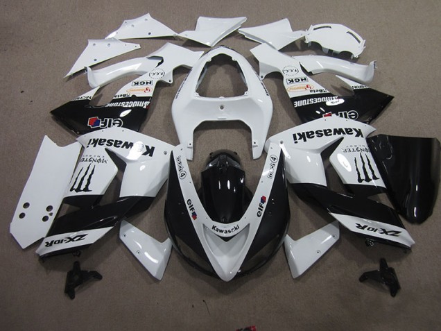 Discount 2006-2007 White Touch4 Monster Kawasaki ZX10R Bike Fairing Kit Canada Discount 2006-2007 White Touch4 Monster Kawasaki ZX10R Bike Fairing Kit Canada