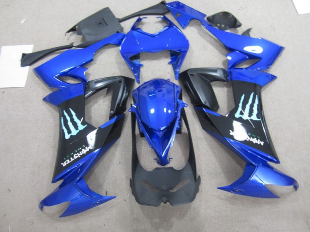 Discount 2008-2010 Black Blue Monster Kawasaki ZX10R Bike Fairing Canada Discount 2008-2010 Black Blue Monster Kawasaki ZX10R Bike Fairing Canada