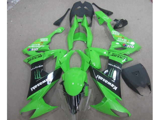 Discount 2008-2010 Green Black Monster Kawasaki ZX10R Motor Bike Fairings Canada Discount 2008-2010 Green Black Monster Kawasaki ZX10R Motor Bike Fairings Canada