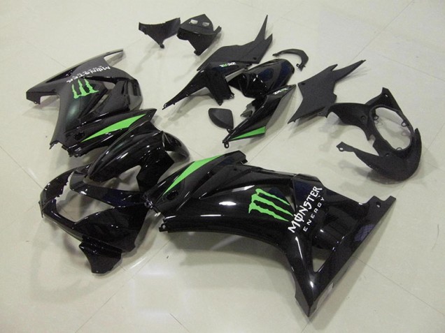 Discount 2008-2012 Black Green Monster Energy Kawasaki ZX250R Motorcycle Fairings Kit Canada Discount 2008-2012 Black Green Monster Energy Kawasaki ZX250R Motorcycle Fairings Kit Canada