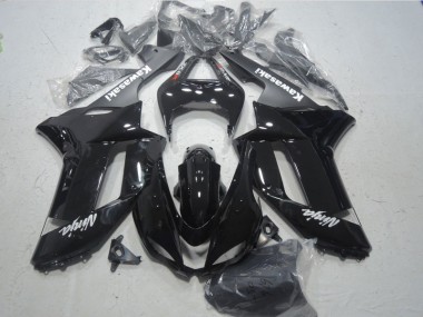 Discount 2007-2008 Black White Ninja Kawasaki ZX6R Bike Fairings Canada