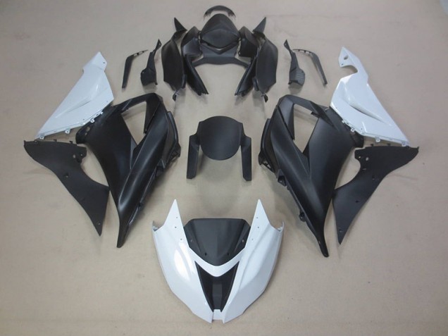 Discount 2013-2018 Black White Kawasaki ZX6R Motorcycle Fairings Canada Discount 2013-2018 Black White Kawasaki ZX6R Motorcycle Fairings Canada