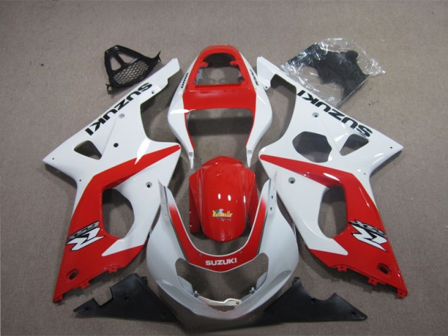 Discount 2003-2004 Red White Suzuki GSXR1000 Motorcycle Fairings Canada Discount 2003-2004 Red White Suzuki GSXR1000 Motorcycle Fairings Canada