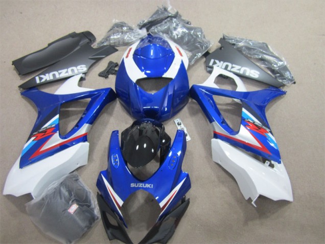 Discount 2007-2008 Blue White Suzuki GSXR1000 Moto Fairings Canada Discount 2007-2008 Blue White Suzuki GSXR1000 Moto Fairings Canada