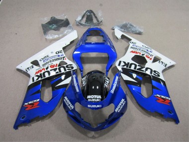 Discount 2001-2003 Blue White Motul Suzuki GSXR600 Moto Fairings Canada