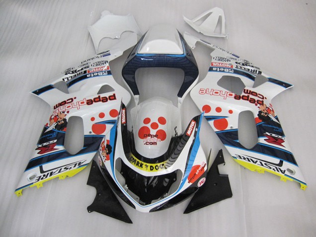 Discount 2001-2003 White Blue Dark Dog Suzuki GSXR600 Bike Fairings Canada