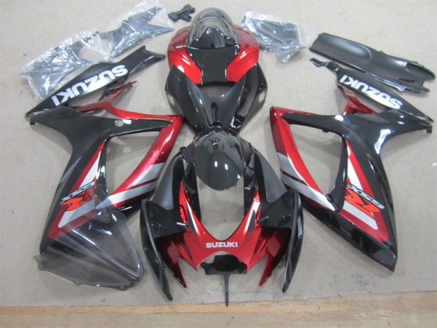 Discount 2006-2007 Black Red Suzuki GSXR600 Motorcycle Fairing Kits Canada Discount 2006-2007 Black Red Suzuki GSXR600 Motorcycle Fairing Kits Canada