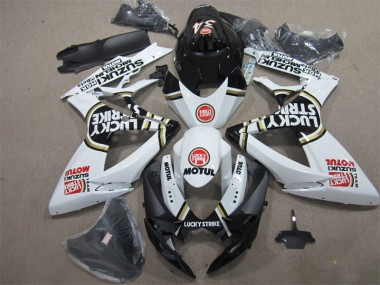 Discount 2006-2007 Black White Lucky Strike Motul Suzuki GSXR600 Bike Fairing Canada