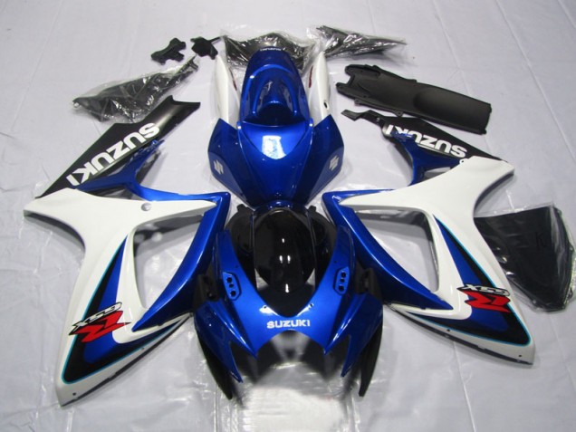 Discount 2006-2007 Blue White Suzuki GSXR600 Motorcycle Fairings Kits Canada Discount 2006-2007 Blue White Suzuki GSXR600 Motorcycle Fairings Kits Canada