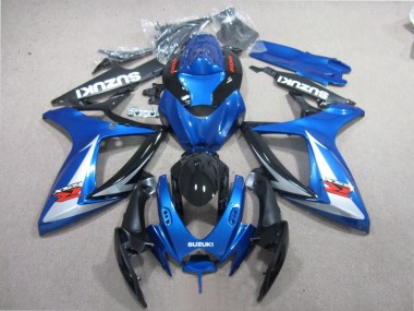 Discount 2006-2007 Blue Black White Suzuki GSXR600 Motorcycle Fairing Kits Canada