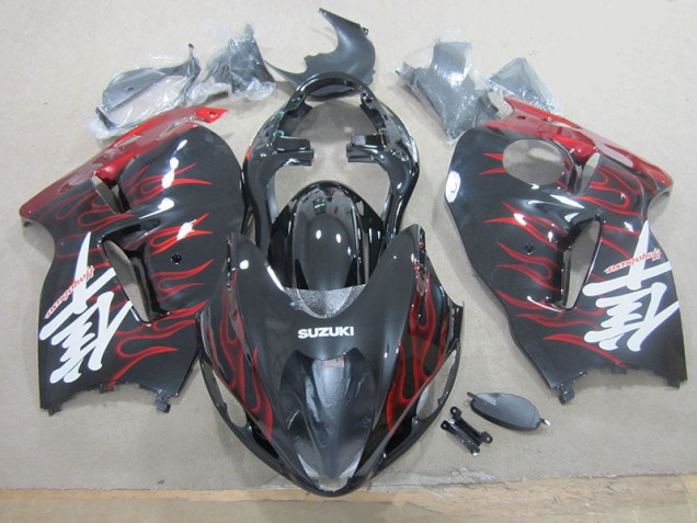 Discount 1996-2007 Black Red Flame Suzuki GSXR1300 Hayabusa Motorcycle Fairings Canada Discount 1996-2007 Black Red Flame Suzuki GSXR1300 Hayabusa Motorcycle Fairings Canada