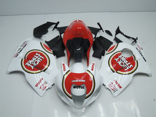 Discount 1996-2007 White Red Lucky Strike Motul Suzuki GSXR1300 Hayabusa Replacement Motorcycle Fairings Canada Discount 1996-2007 White Red Lucky Strike Motul Suzuki GSXR1300 Hayabusa Replacement Motorcycle Fairings Canada