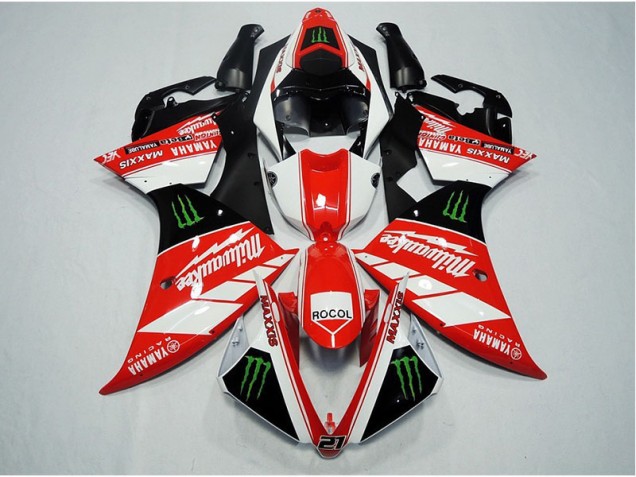 Discount 2012-2014 Red White Rocol Yamaha YZF R1 Replacement Motorcycle Fairings Canada Discount 2012-2014 Red White Rocol Yamaha YZF R1 Replacement Motorcycle Fairings Canada