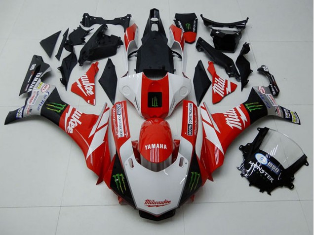 Discount 2015-2019 Red White Monster Yamaha YZF R1 Moto Fairings Canada Discount 2015-2019 Red White Monster Yamaha YZF R1 Moto Fairings Canada